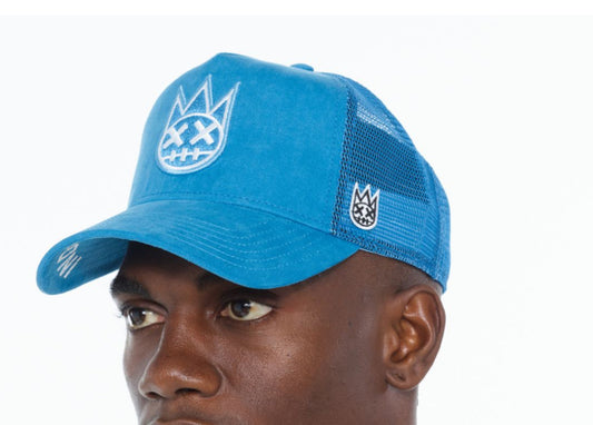 CULT CLEAN LOGO MESH BACK TRUCKER HAT (BLUE)