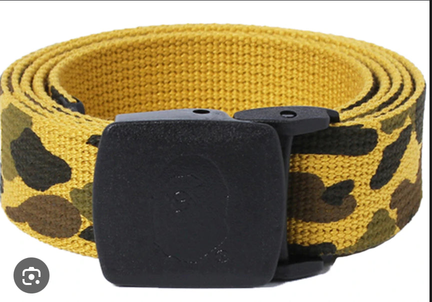 BAPE 1ST CAMO BELT-YELLOW