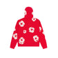 Denim Tears Cotton Wreath Zip Hoodie Red