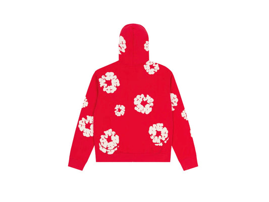 Denim Tears Cotton Wreath Zip Hoodie Red