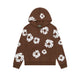 Denim Tears Cotton Wreath Zip Hoodie Brown