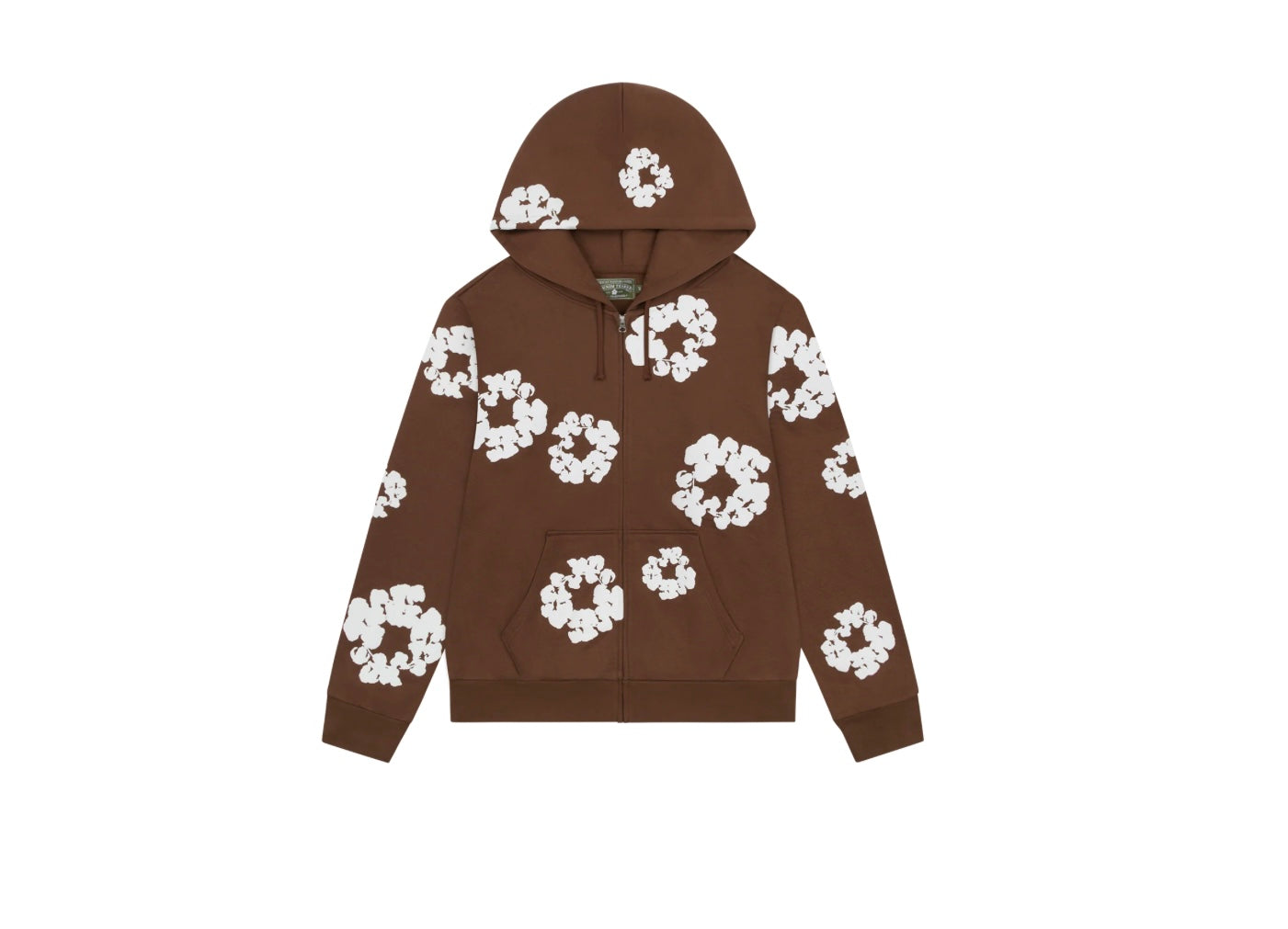 Denim Tears Cotton Wreath Zip Hoodie Brown