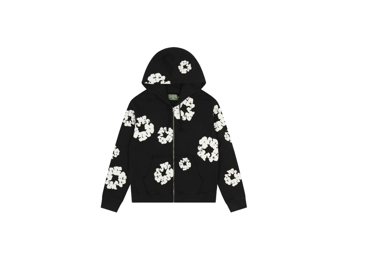 Denim Tears Cotton Wreath Zip Hoodie Black