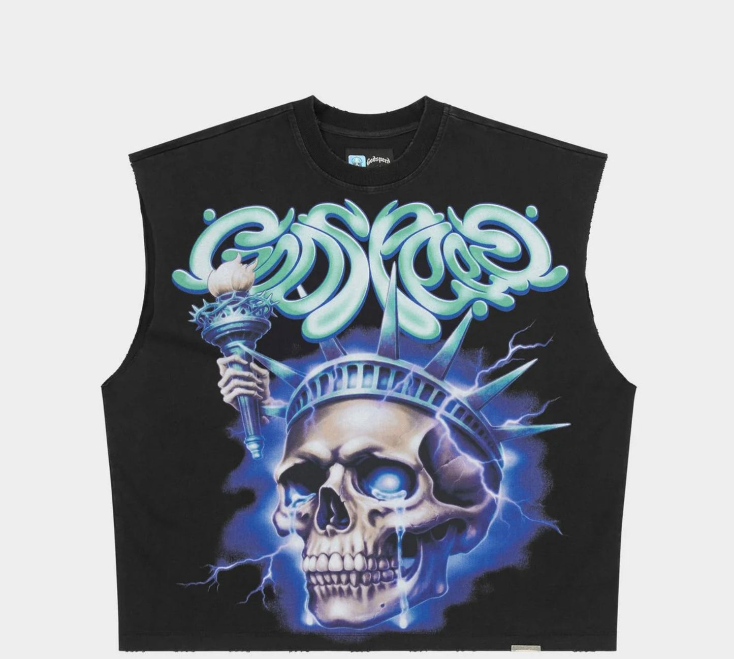 Godspeed Liberty Tears Sleeveless T-Shirt (Black)