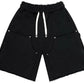 Godspeed Men's Distressed Carpenter Shorts (FLAT BLACK)