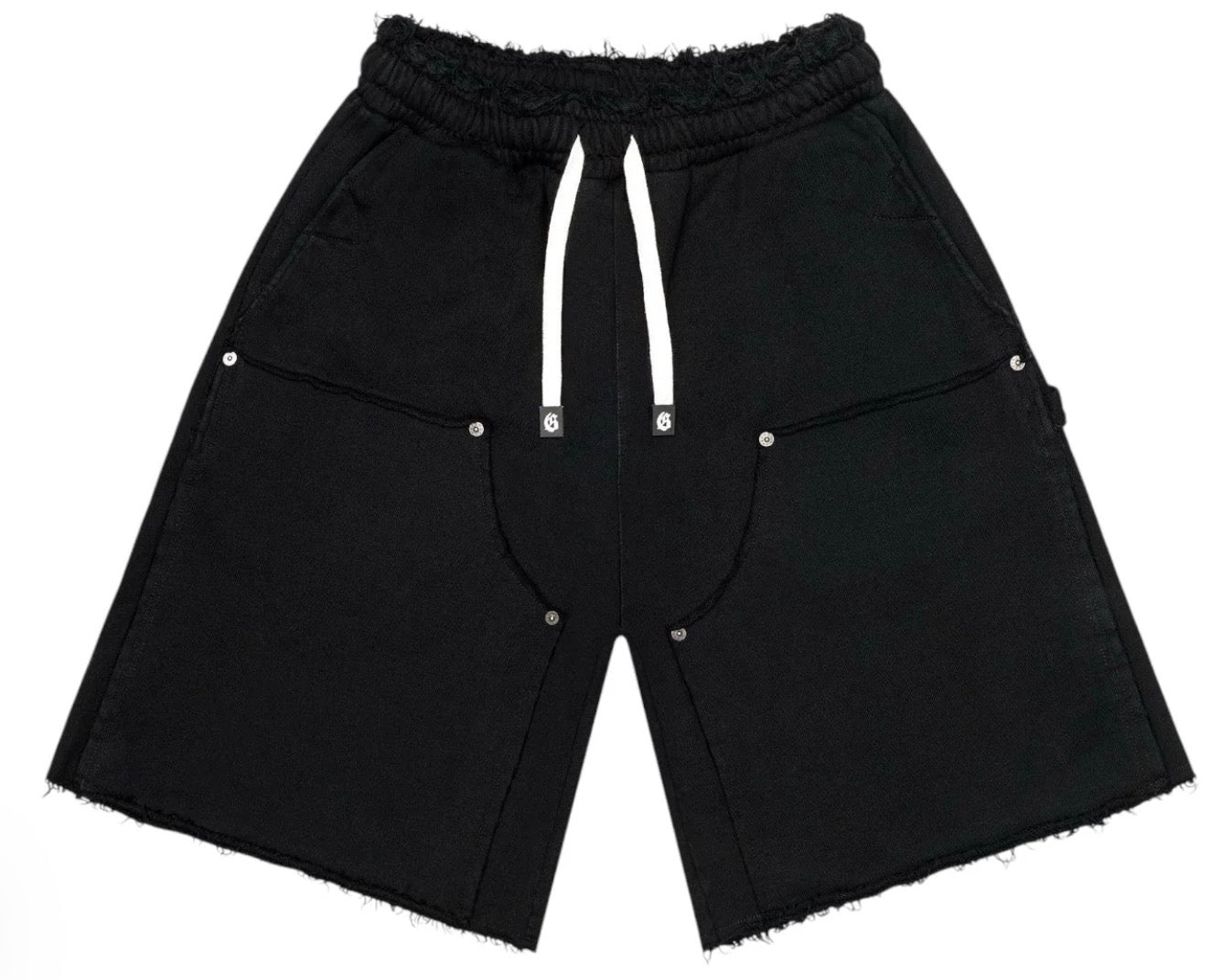 Godspeed Men's Distressed Carpenter Shorts (FLAT BLACK)