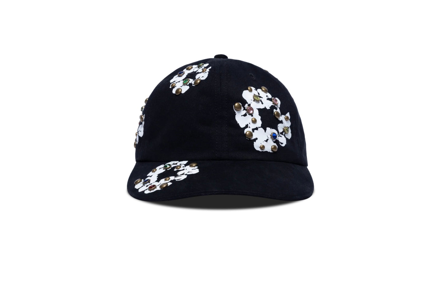 Denim Tears Rhinestone Cotton Wreath Cap Black