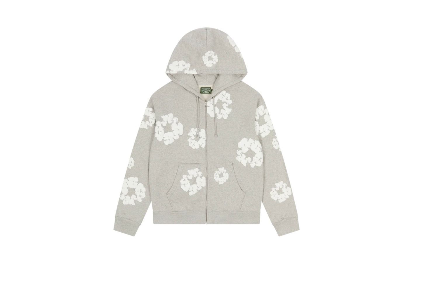 Denim Tears Cotton Wreath Zip Hoodie Grey