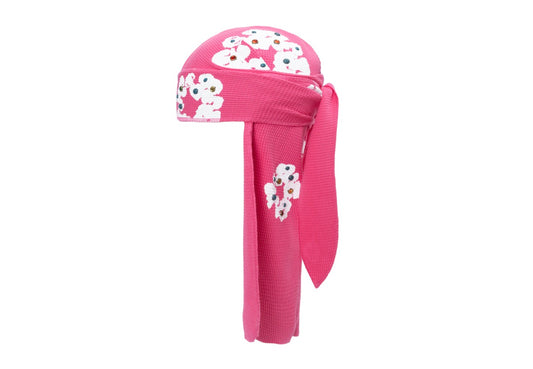Denim Tears Rhinestone Cotton Wreath Durag Pink