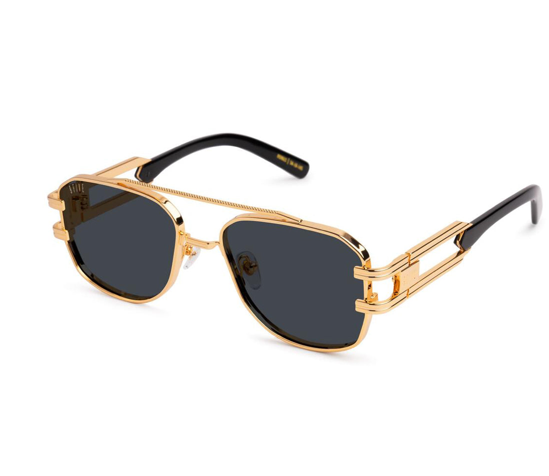 9FIVE Royals Black & 24K Gold Sunglasses (9five-Royals-Black-24k-Gold-Sunglasses)