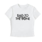 Fonso Crop Top "Bad To The Bone" white