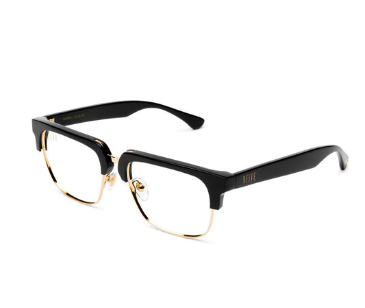 9FIVE Belmont Black & 24K Gold Clear Lens Glasses (9five-Belmont-Black-24k-Gold-Clear-Lens-Glasses)