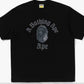 BAPE GOTHIC COLLEGE BLACK TEE