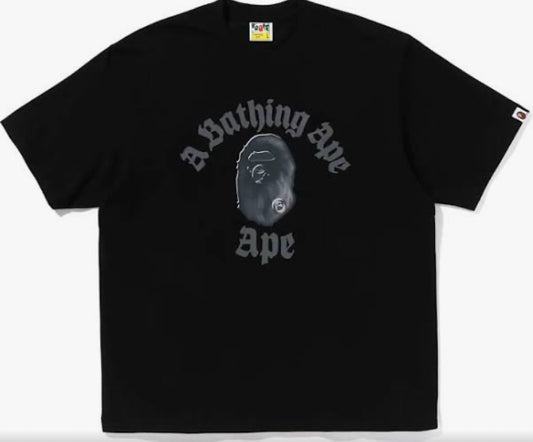 BAPE GOTHIC COLLEGE BLACK TEE