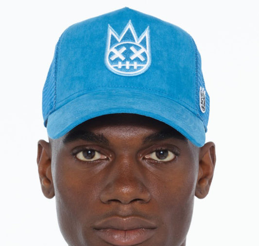 CULT CLEAN LOGO MESH BACK TRUCKER HAT (BLUE)