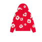 Denim Tears Cotton Wreath Zip Hoodie Red