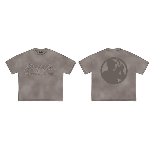 Mr.Wave Embossed Taupe T-Shirt