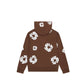 Denim Tears Cotton Wreath Zip Hoodie Brown