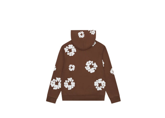 Denim Tears Cotton Wreath Zip Hoodie Brown