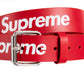 SUPREME LEATHER BELT-RED