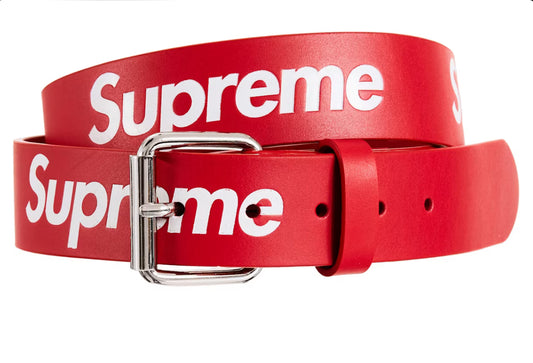 SUPREME LEATHER BELT-RED