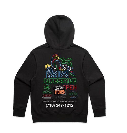 MR. WAVE “SORRY WE'RE STONED”BLACK HOODIE