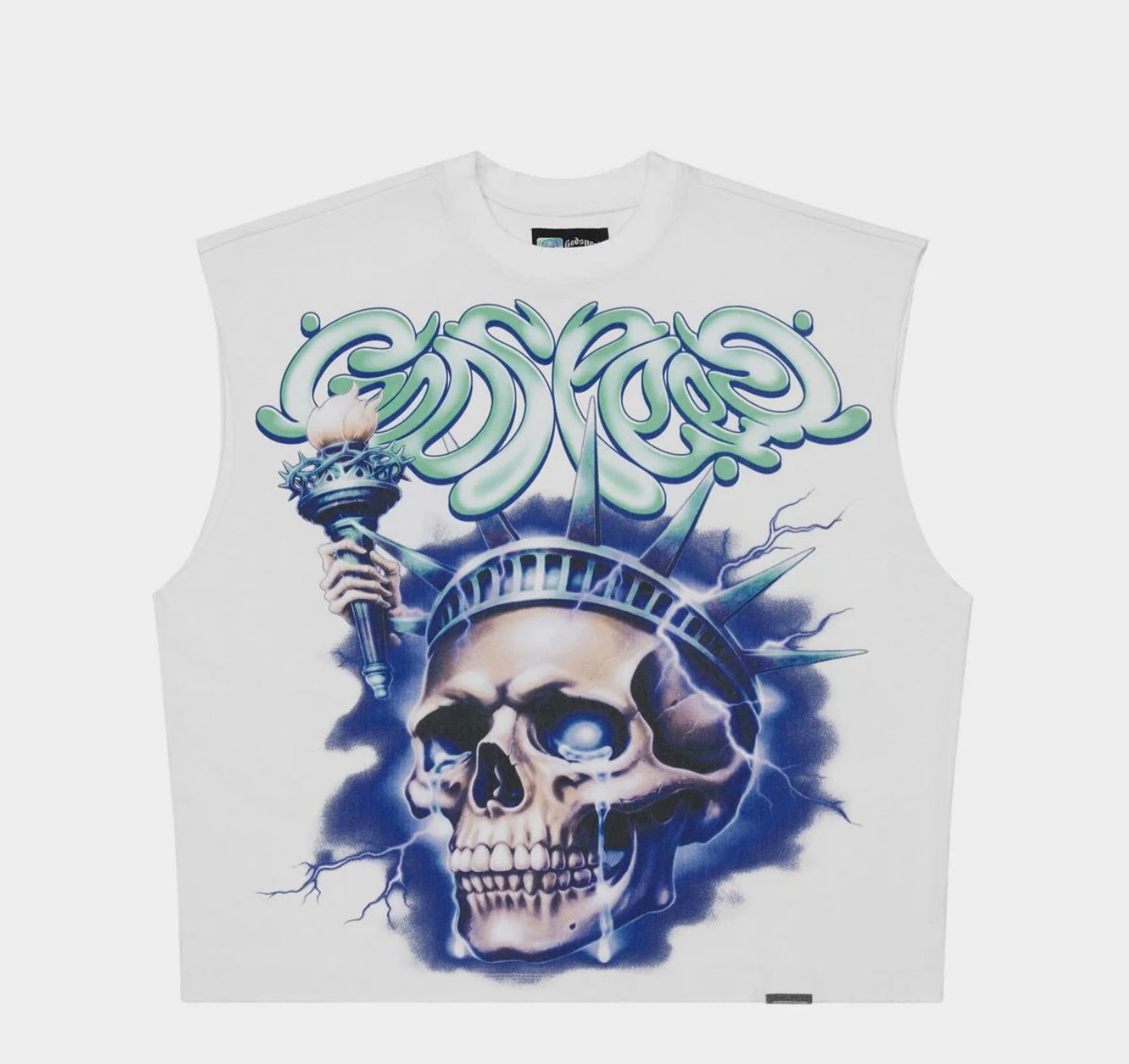 Godspeed Liberty Tears Sleeveless T-Shirt (white)