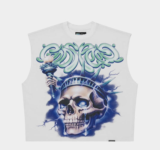 Godspeed Liberty Tears Sleeveless T-Shirt (white)