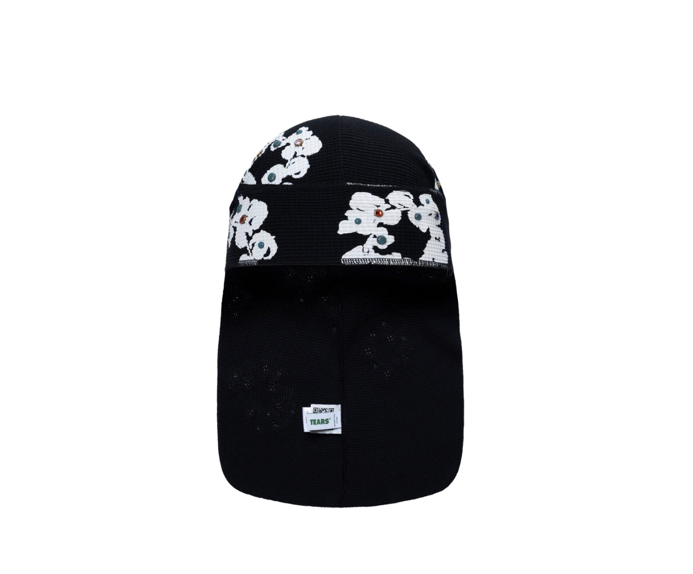 Denim Tears Rhinestone Cotton Wreath Durag Black