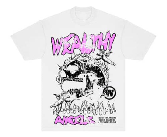 WEALTHY ANGELS Born From Pain Tee (White)