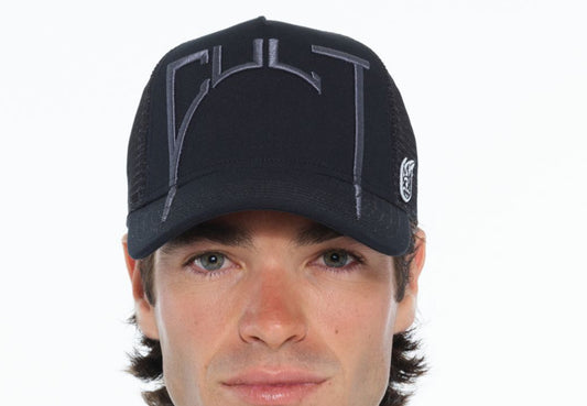 CULT ARCH LOGO MESH BACK TRUCKER HAT