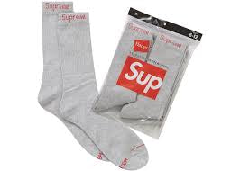 Supreme Grey Socks