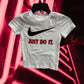 BOYS WHITE “RED/BLACK JUST DO IT” TEE