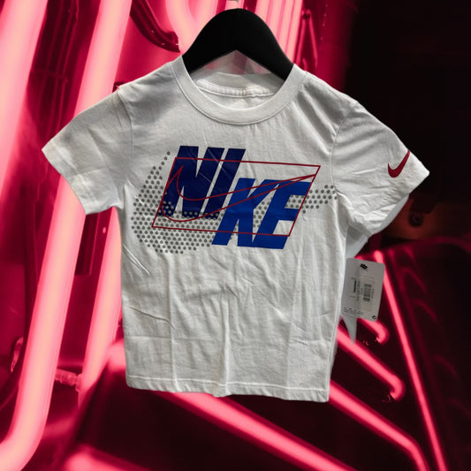 BOYS WHITE “BLUE NIKE” TEE