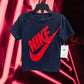 BOYS NAVY BLUE “RED NIKE” TEE