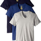 Polo v-neck (blue,grey)