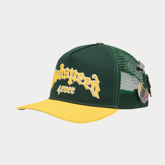 GODSPEED FOREVER TRUCKER HAT (GREEN/YELLOW)