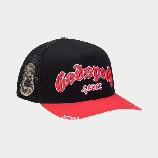 GODSPEED FOREVER TRUCKER HAT (Black/Red/White