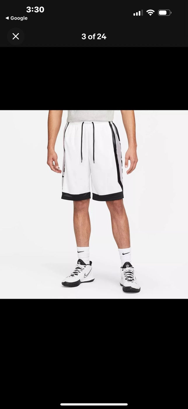 NIKE WHITE BASKETBALL SHORTS