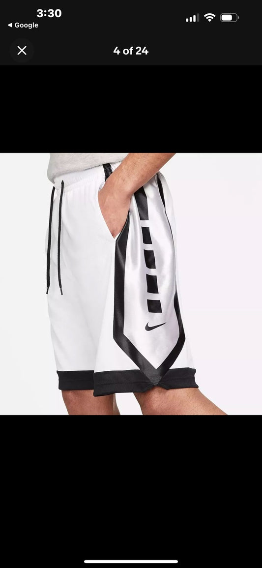 NIKE WHITE BASKETBALL SHORTS