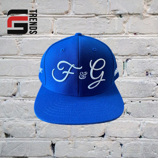 F&G ROYAL BLUE AND WHITE SNAPBACK