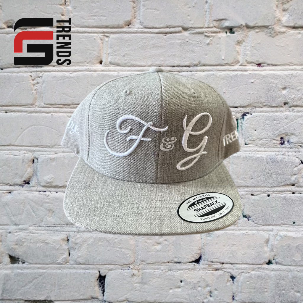 F&G GREY AND WHITE SNAPBACK