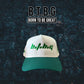 B.T.B.G THE CITY "KOSMOS" BEIGE AND GREEN SNAPBACK