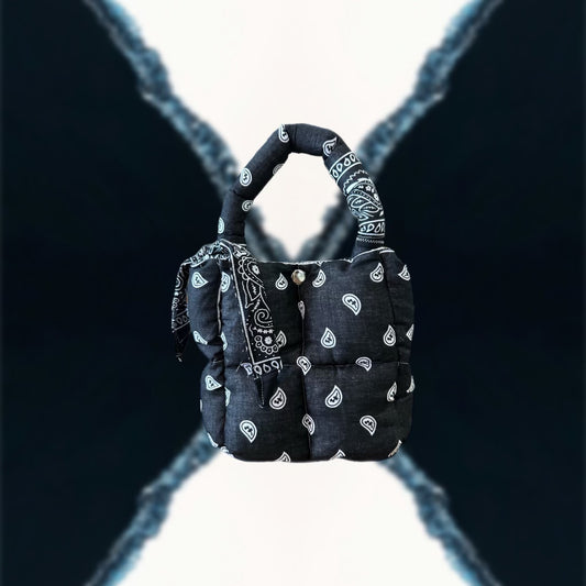 MINI BANDANA PUFFER BAG BLACK