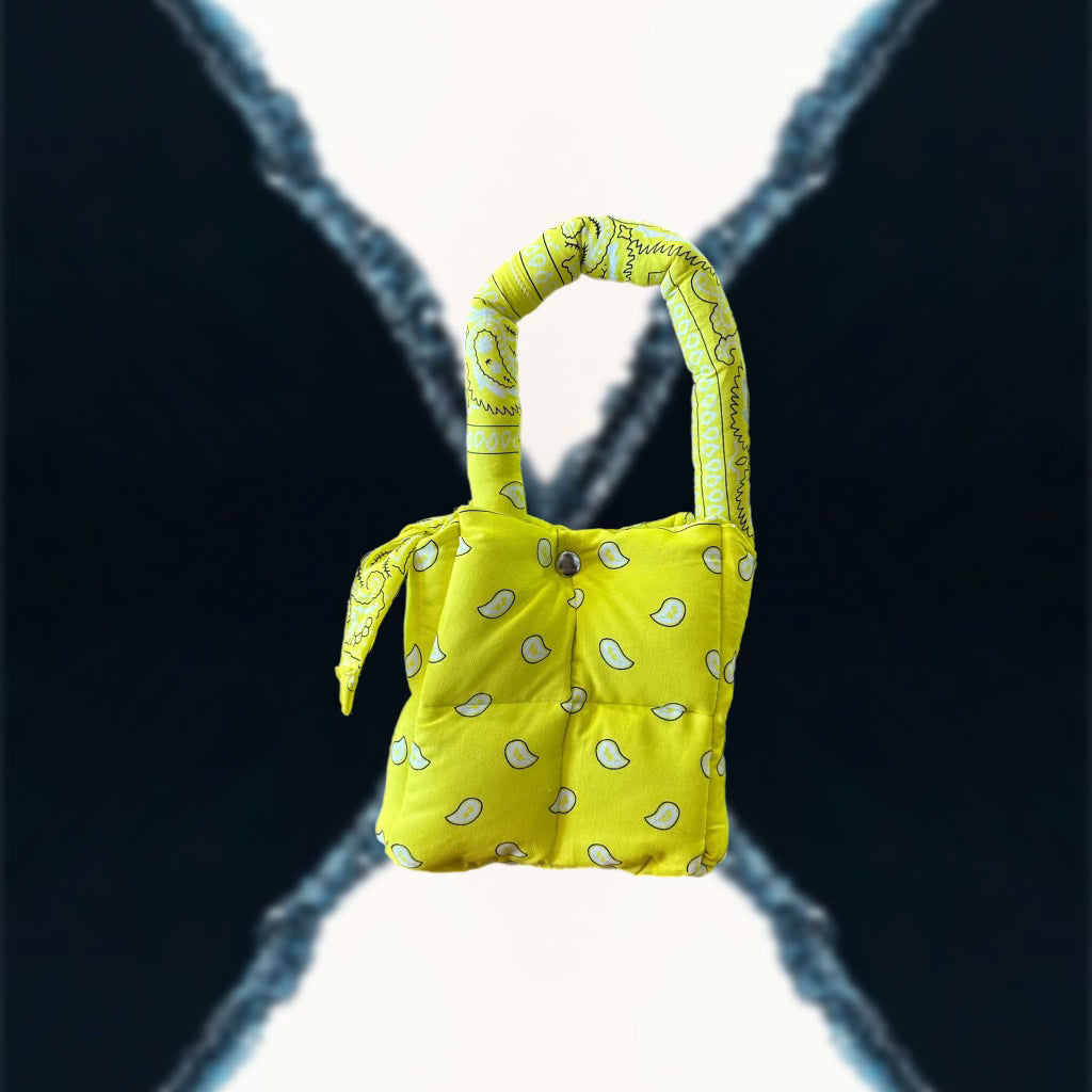 MINI BANDANA PUFFER BAG YELLOW