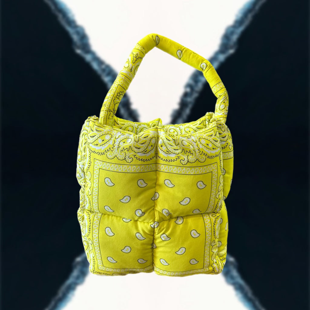 LARGE BANDANA PUFFER BAG YELLOW