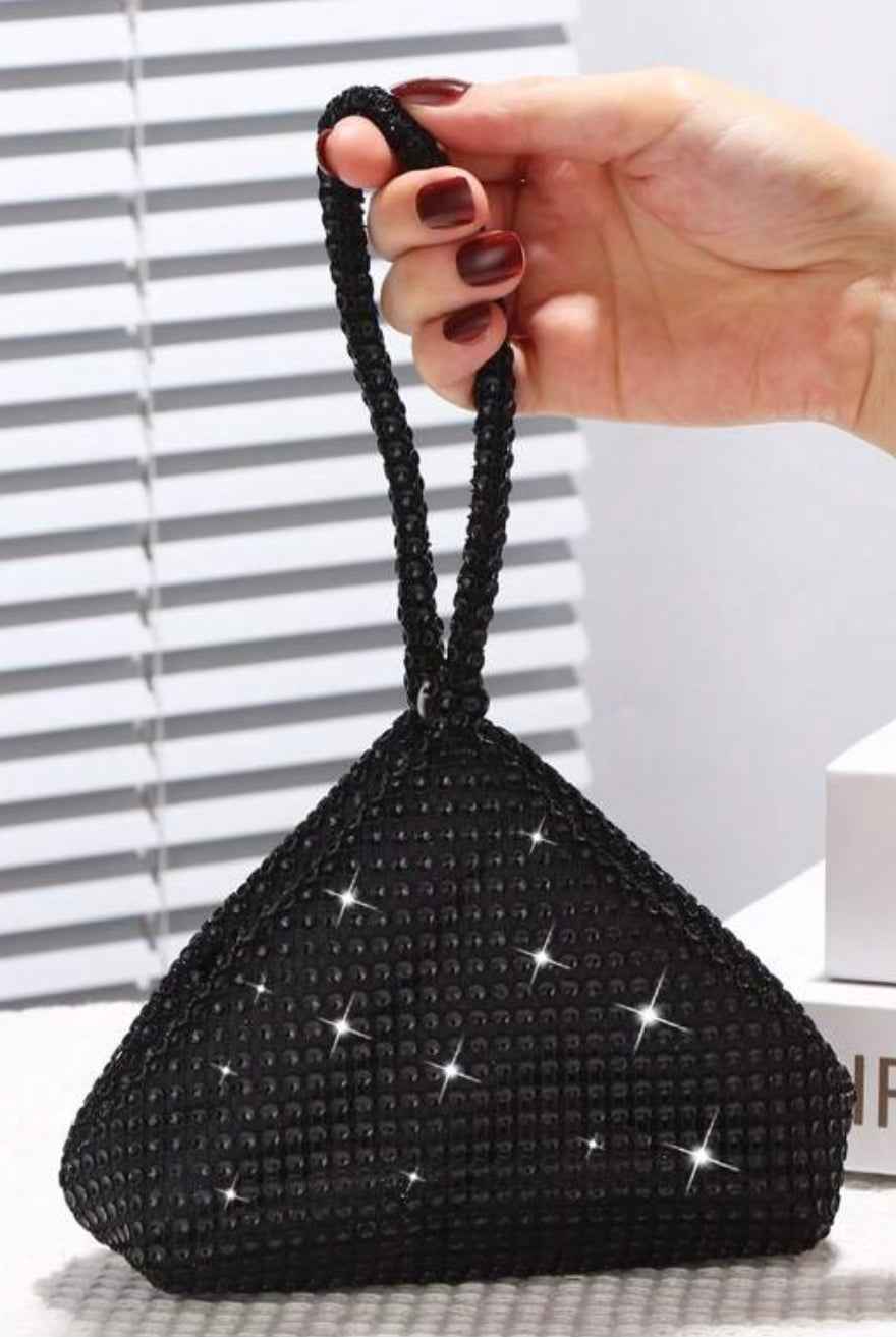 SPARKLING BLACK WOMEN PURSE