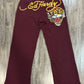 ED HARDY PANTS (BURGUNDY)