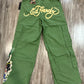 ED HARDY PEACOCK CARGO PANTS (ARMY GREEN)