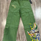 ED HARDY PEACOCK CARGO PANTS (ARMY GREEN)